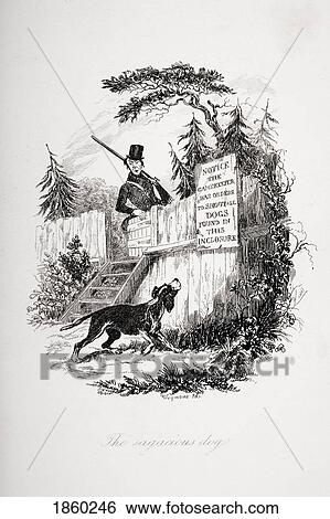 The Sagacious Dog. Illustration From The Charles Dickens Novel The Pickwick Papers By Robert Seymour, 1800-1836. View Large Photo Image Stock Photograph - The Sagacious Dog. Illustration From The Charles Dickens Novel The Pickwick Papers By Robert Seymour, 1800-1836.. Fotosearch