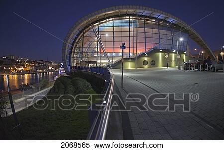 The Sage Illuminated At Night; Gateshead Tyne And Wear England View Large Photo Image Stock Photography - The Sage Illuminated At Night; Gateshead Tyne And Wear England. Fotosearch