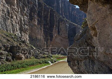 Stock Photograph - The Santa Elena Canyon Trail, Big Bend National Park, Texas, Usa. Fotosearch