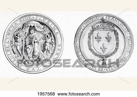 The Seal Of Francois I Of France Affixed To The Treaty Of Alliance Signed In 1525 Between France And England. From L'univers Illustre Published In Paris In 1868. View Large Photo Image Stock Photo - The Seal Of Francois I Of France Affixed To The Treaty Of Alliance Signed In 1525 Between France And England. From L'univers Illustre Published In Paris In 1868.. Fotosearch