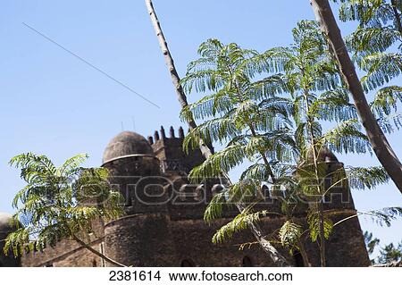 Picture - The seventeenth century palace of King Fasilides; Gondar, Ethiopia. Fotosearch