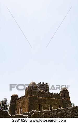 Stock Image - The seventeenth century palace of King Fasilides; Gondar, Ethiopia. Fotosearch