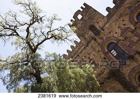 Stock Photo - The seventeenth century palace of King Fasilides; Gondar, Ethiopia. Fotosearch