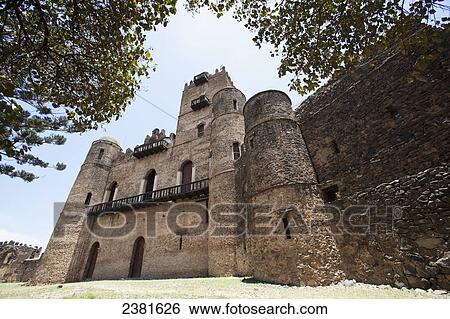 Stock Photograph - The seventeenth century palace of King Fasilides; Gondar, Ethiopia. Fotosearch