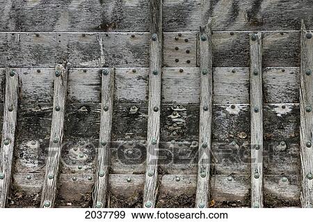 Stock Photo - The Side Of An Old Boat; Argyll Scotland. Fotosearch