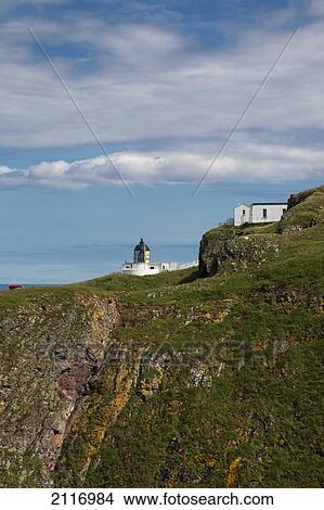 Picture - The Signal Station At St. Abb's Head; Scottish Borders Scotland. Fotosearch