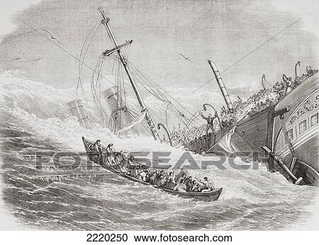 The Sinking Of The Ss London During Stormy Weather In The Bay Of Biscay, In 1864. From L'univers Illustre Published 1866. View Large Photo Image Stock Image - The Sinking Of The Ss London During Stormy Weather In The Bay Of Biscay, In 1864. From L'univers Illustre Published 1866.. Fotosearch