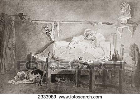 Stock Photo - The Sleep Of Marat, After The Painting By Hubert Robert. Jean-Paul Marat, 1743 ÃƒÂ¢Ã¢â‚¬Å¡Ã‚Â¬. Fotosearch