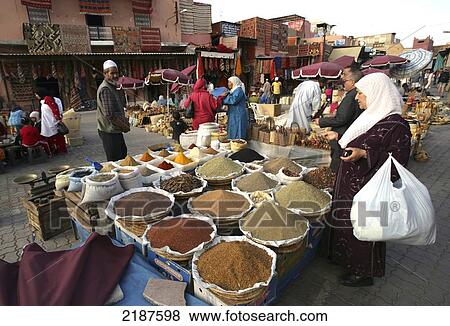 The Souk Marrakesh Morocco View Large Photo Image Stock Photo - The Souk Marrakesh Morocco. Fotosearch