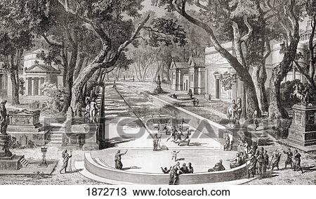 Stock Image - The Source Of Sparta's Military Power. The Dromos Or Racecourse And Gymnasia As It Would Have Appeared In Ancient Times. From The Book Harmsworth History Of The World Published 1908.. Fotosearch