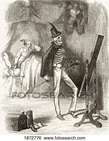 Stock Photograph - The Spectre Of Tappington. From The Book The Ingoldsby Legends Or Mirth And Marvels By Thomas Ingoldsby, Published 1865.. Fotosearch