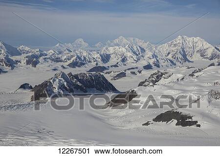 Stock Image - The St. Elias Icefields in Kluane National Park and Reserve; Yukon, Canada. Fotosearch