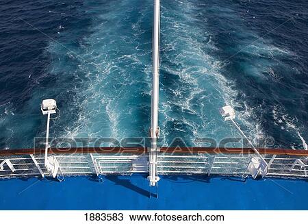 The Stern Of A Boat Traveling Through The Caribbean Sea; Bahamas View Large Photo Image Stock Image - The Stern Of A Boat Traveling Through The Caribbean Sea; Bahamas. Fotosearch