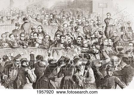 The Stock Exchange In Paris, France, In The 1850's. From L'univers Illustre, Published Paris 1858. View Large Photo Image Stock Image - The Stock Exchange In Paris, France, In The 1850's. From L'univers Illustre, Published Paris 1858.. Fotosearch