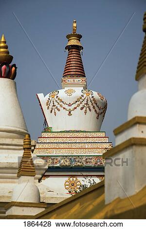 The Stupa At Swayambhunath, Kathmandu, Nepal View Large Photo Image Stock Photo - The Stupa At Swayambhunath, Kathmandu, Nepal. Fotosearch