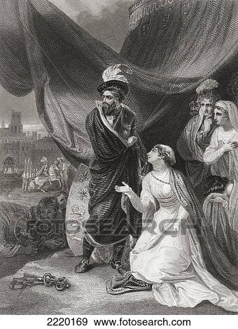 Stock Photo - The Surrender Of Calais To King Edward Iii. From The History Of England Published 1859.. Fotosearch