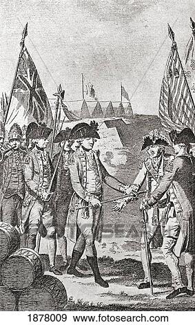 Stock Photo - The Surrender Of Lord Charles Cornwallis At The Siege Of Yorktown In 1781. From The Book Short History Of The English People By J. R. Green, Published London 1893. Fotosearch