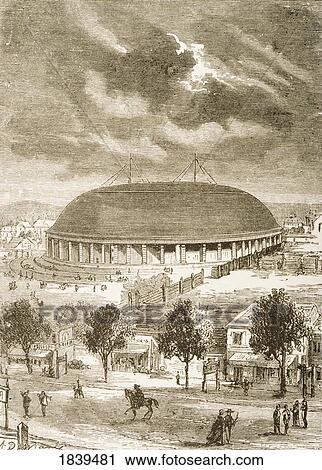 Stock Image - The Tabernacle In Salt Lake City, Utah In 1870S. From American Pictures Drawn With Pen And Pencil By Rev Samuel Manning Circa 1880. Fotosearch