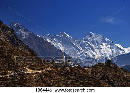 The Tenzing Norgay Memorial With Mount Everest In The Background, Nepal View Large Photo Image Stock Photography - The Tenzing Norgay Memorial With Mount Everest In The Background, Nepal. Fotosearch