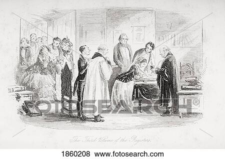 The Third Volume Of The Registers. Illustration From The Charles Dickens Novel Little Dorrit By H. K. Browne Known As Phiz View Large Photo Image Stock Photo - The Third Volume Of The Registers. Illustration From The Charles Dickens Novel Little Dorrit By H. K. Browne Known As Phiz. Fotosearch