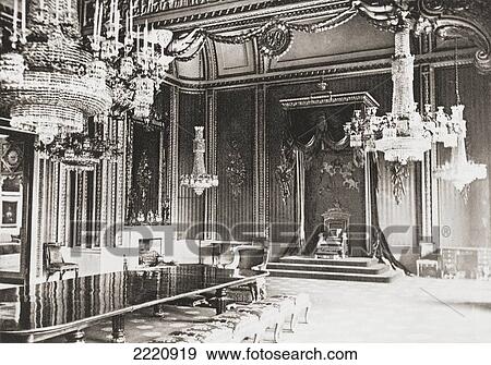 The Throne Room, Buckingham Palace, London, England In The Late 19Th Century. From London, Historic And Social, Published 1902. View Large Photo Image Stock Photo - The Throne Room, Buckingham Palace, London, England In The Late 19Th Century. From London, Historic And Social, Published 1902.. Fotosearch