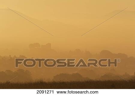 The Town And Castle Of Lewes Early On A Misty, Autumnal Morning, East Sussex, Uk View Large Photo Image Stock Image - The Town And Castle Of Lewes Early On A Misty, Autumnal Morning, East Sussex, Uk. Fotosearch