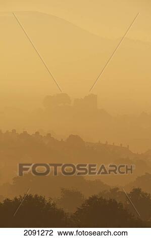 The Town And Castle Of Lewes Early On A Misty, Autumnal Morning, East Sussex, Uk View Large Photo Image Stock Image - The Town And Castle Of Lewes Early On A Misty, Autumnal Morning, East Sussex, Uk. Fotosearch