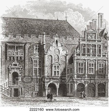 The Town Hall, Grote Markt, Haarlem, The Netherlands In The 19Th Century. From Pictures From Holland By Richard Lovett, Published 1887. View Large Photo Image Stock Image - The Town Hall, Grote Markt, Haarlem, The Netherlands In The 19Th Century. From Pictures From Holland By Richard Lovett, Published 1887.. Fotosearch