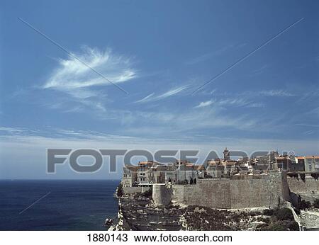 The Town Of Bonifacio Perched On The Cliffs View Large Photo Image Stock Image - The Town Of Bonifacio Perched On The Cliffs. Fotosearch