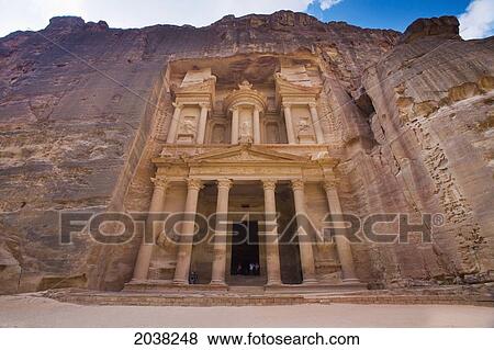 The Treasury In The Nabatean City; Petra Jordan View Large Photo Image Stock Photo - The Treasury In The Nabatean City; Petra Jordan. Fotosearch