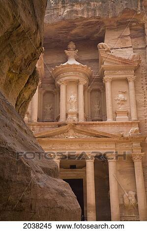 The Treasury In The Nabatean City; Petra Jordan View Large Photo Image Stock Photography - The Treasury In The Nabatean City; Petra Jordan. Fotosearch