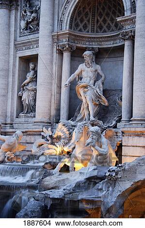 The Trevi Fountain, Close Up View Large Photo Image Picture - The Trevi Fountain, Close Up. Fotosearch