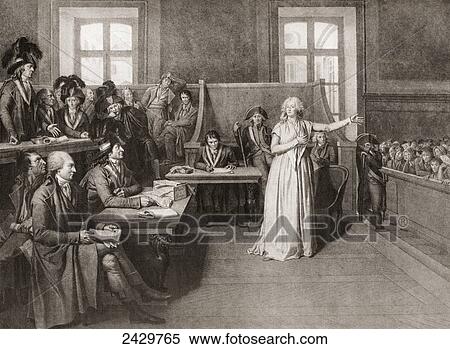 Stock Photography - The trial of Marie-Antoinette before the French Revolutionary Tribunal, 14th October, 1793. Marie Antoinette, 1755. Fotosearch