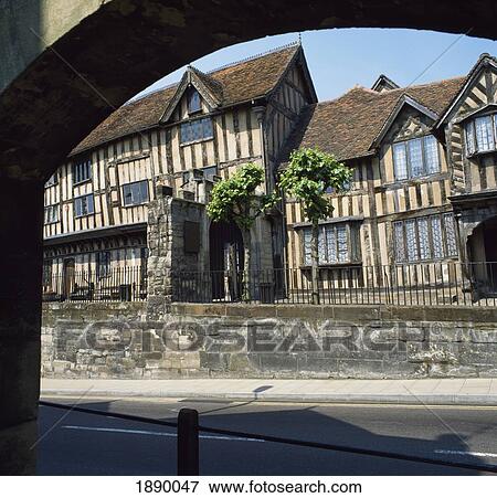 The Tudor Style Building Of Lord Leycester Hospital. View Large Photo Image Stock Photo - The Tudor Style Building Of Lord Leycester Hospital.. Fotosearch
