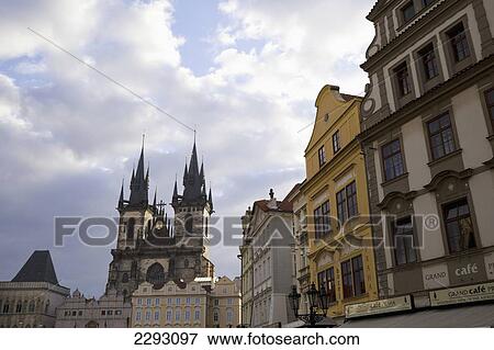 The Tyn Church in the Old Town Square, Prague, Czech Republic, Europe View Large Photo Image Stock Photo - The Tyn Church in the Old Town Square, Prague, Czech Republic, Europe. Fotosearch