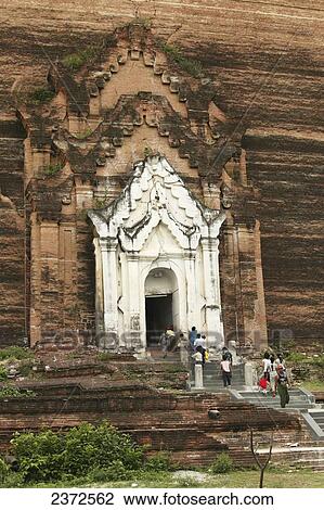 The unfinished Mingun Pagoda that was destroyed by an earthquake; Mandalay, Burma View Large Photo Image Stock Image - The unfinished Mingun Pagoda that was destroyed by an earthquake; Mandalay, Burma. Fotosearch