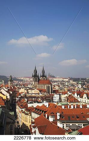 The View from the Powder Gate over the Old Town, Prague, Czech Republic, Europe View Large Photo Image Stock Photo - The View from the Powder Gate over the Old Town, Prague, Czech Republic, Europe. Fotosearch