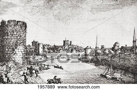 The Water Tower On The River Ouse, York, England. From Picturesque History Of Yorkshire, Published C. 1900. View Large Photo Image Stock Photo - The Water Tower On The River Ouse, York, England. From Picturesque History Of Yorkshire, Published C. 1900.. Fotosearch