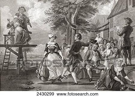 Stock Photo - The Wedding of Kloris and Roosje, after Cornelis Troost, 18th century. From Illustrierte Sittengeschichte vom Mittelalter bis zur Gegenwart by Eduard Fuchs, published 1909.. Fotosearch
