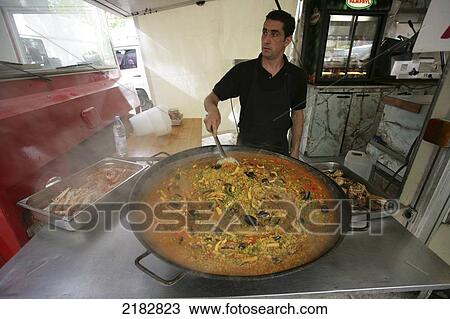 Stock Image - The Weekwnd Market In St Tropez South Of France. Fotosearch