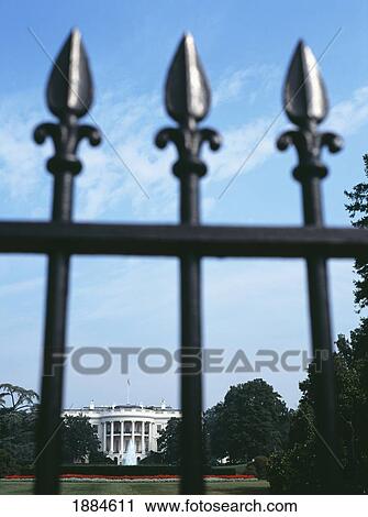 The White House As Seen Through Fence View Large Photo Image Stock Image - The White House As Seen Through Fence. Fotosearch