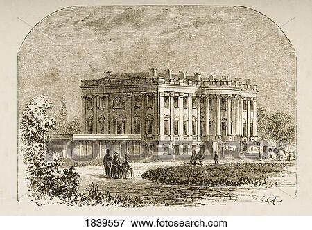 The White House Washington Dc In 1870S. From American Pictures Drawn With Pen And Pencil By Rev Samuel Manning Circa 1880 View Large Photo Image Stock Photo - The White House Washington Dc In 1870S. From American Pictures Drawn With Pen And Pencil By Rev Samuel Manning Circa 1880. Fotosearch