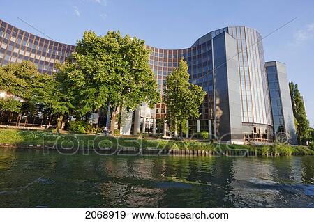 The Winston Churchill Building Of The European Parliament On The Banks Of The Ill River, Strasbourg, France View Large Photo Image Stock Photo - The Winston Churchill Building Of The European Parliament On The Banks Of The Ill River, Strasbourg, France. Fotosearch