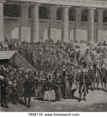 Stock Photo - The Women Invade The Assembly, 5Th October 1789. From Histoire De La Revolution Francaise By Louis Blanc.. Fotosearch