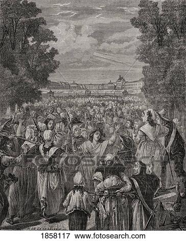 The Women Move Against Versailles, 5Th October 1789. Engraved By Pannemaker-Ligny After De La Charlerie. From Histoire De La Revolution Francaise By Louis Blanc. View Large Photo Image Stock Photo - The Women Move Against Versailles, 5Th October 1789. Engraved By Pannemaker-Ligny After De La Charlerie. From Histoire De La Revolution Francaise By Louis Blanc.. Fotosearch
