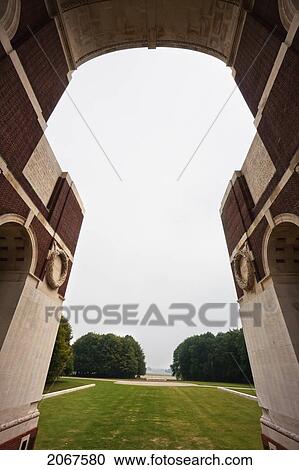 Stock Image - Thiepval Memorial To The Missing Of The Somme, Designed By Sir Edwin Lutyens, Thiepval, Somme, France. Fotosearch