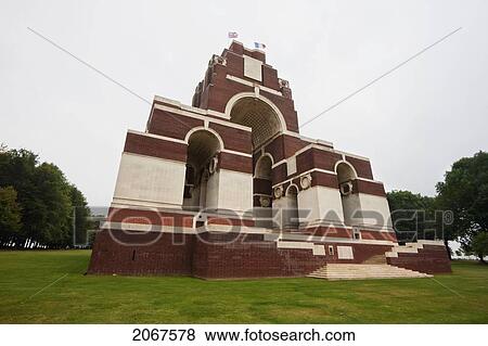 Stock Photo - Thiepval Memorial To The Missing Of The Somme, Designed By Sir Edwin Lutyens, Thiepval, Somme, France. Fotosearch