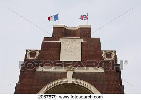 Stock Photo - Thiepval Memorial To The Missing Of The Somme, Designed By Sir Edwin Lutyens, Thiepval, Somme, France. Fotosearch