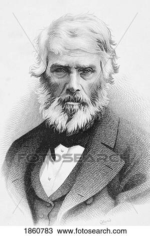 Stock Image - Thomas Carlyle 1795 To 1881 Scottish Born Historian And Essayist. Fotosearch