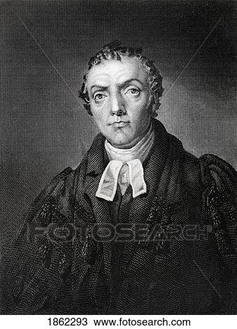 Stock Image - Thomas Chalmers 1780 To 1847 Scottish Mathematician And Leader Of The Free Church Of Scotland From The Book The National Portrait Gallery Volume Ii Published C1820. Fotosearch